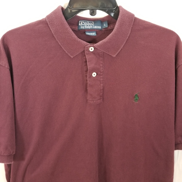 Polo Ralph Lauren Maroon Polo Shirt Large - Picture 8 of 13